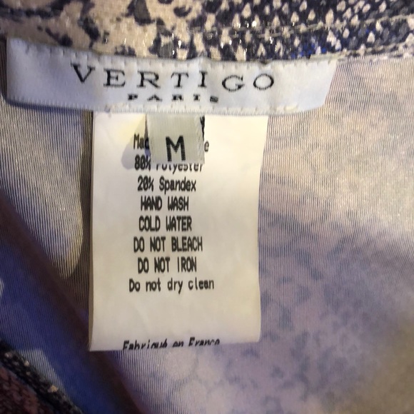 Vertigo Paris Sparkly Snake Print Top Size M - Picture 4 of 4